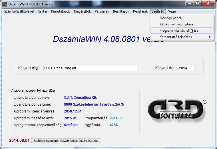 1.7 Programokon belüli (automatikus vagy kézi) frissítés A 2010. július 16.