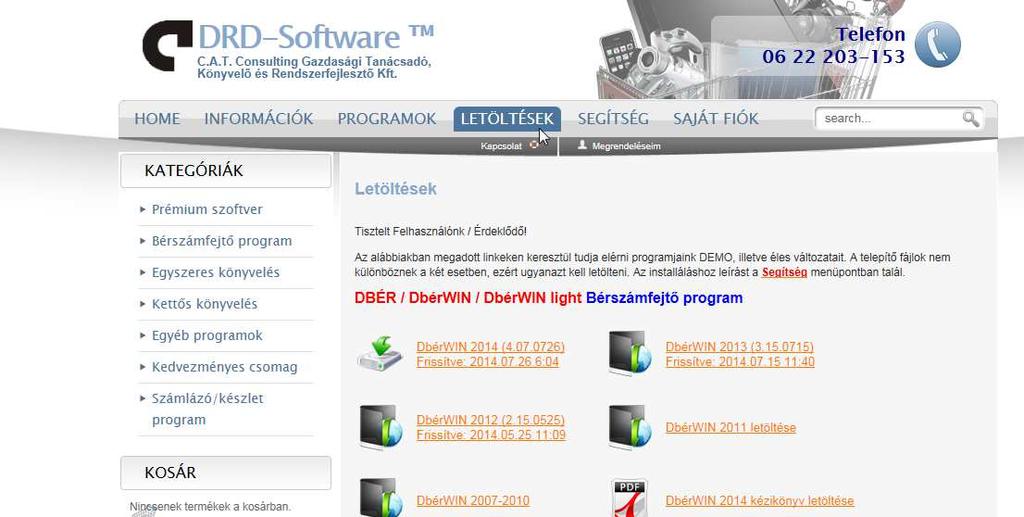 Ellenkező esetben WEB-oldalunkon (http://www.drd-software.