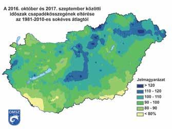 A Dunántúlon, az Északi-középhegység magasan fekvő területein jellemzően 600 700 mm közötti mennyiség hullott le, míg az Alpokalján és a Szatmári-sík egyes részein volt, ahol 800 mm-nél is többet