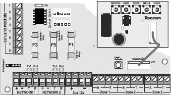 PCB és bekötés A következő képen a Speech Module látható Központi panel beállítása A Premier Elite ComPort+ modul heles működéséhez a következő beállításokat kell