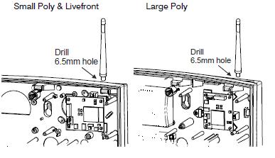 A fémházra eg 6,5mm átmérőjű lukat kell fúrni az antenna rögzítéséhez.