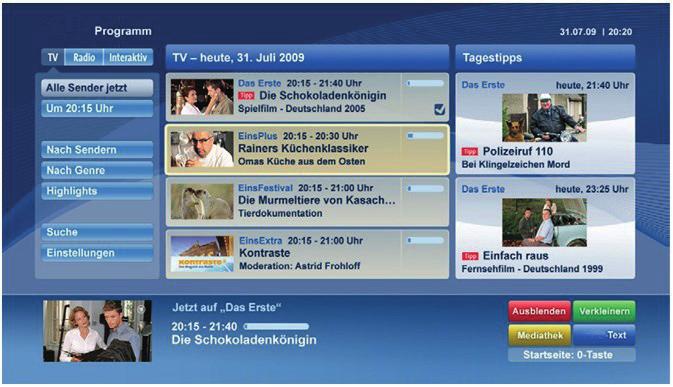 A HbbTV szolgáltatásai közé tartoznak a hagyományos tévécsatornák, catchup szolgáltatások, video-on-demand, elektronikus programfüzet, interaktív hirdetések, személyre szabás, szavazás, játékok,