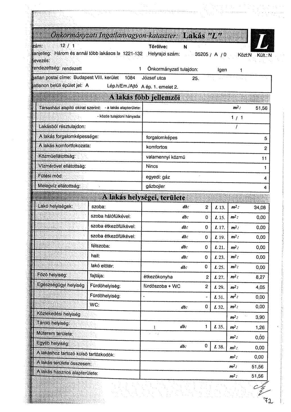 ÜW^1 '^aiyjjgj mi 1 r i~kutaszh>r zam: 12 / 1 Törölve: N Lakás "Z," janjeileg: Három és annál több lakásos la 1221-132 Helyrajzi szóm; 35205/ A /0 levezés: rendezettség: rendezett atian postai címe: