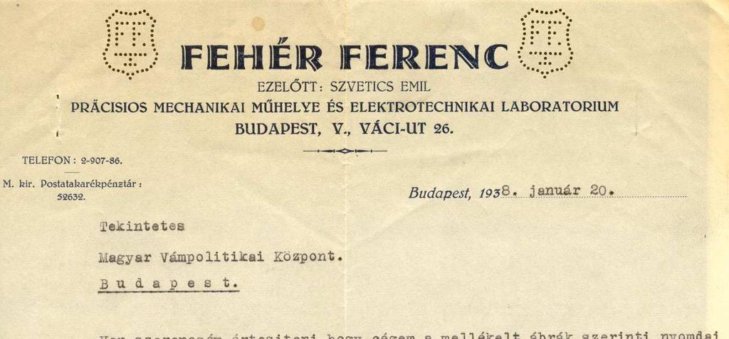 töredékes 0,76 Moys Gyula Bp.
