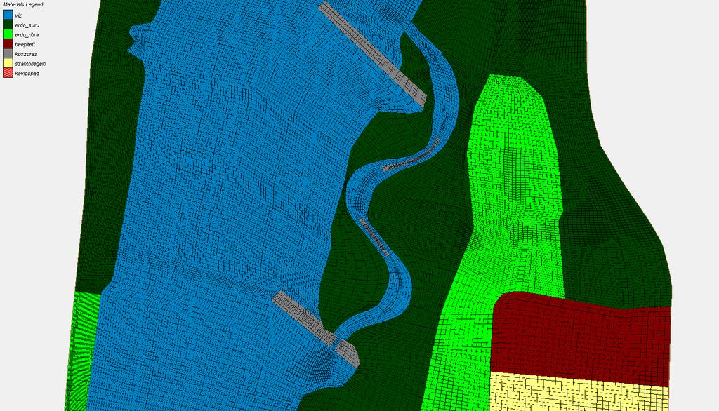 leírása/számítása lehetséges legyen a modellel (10. ábra). 10. ábra A mellékág helyes beépítéséhez szükséges módosított rácsháló 5 A beavatkozások hatásának vizsgálata élőhely szempontból 5.