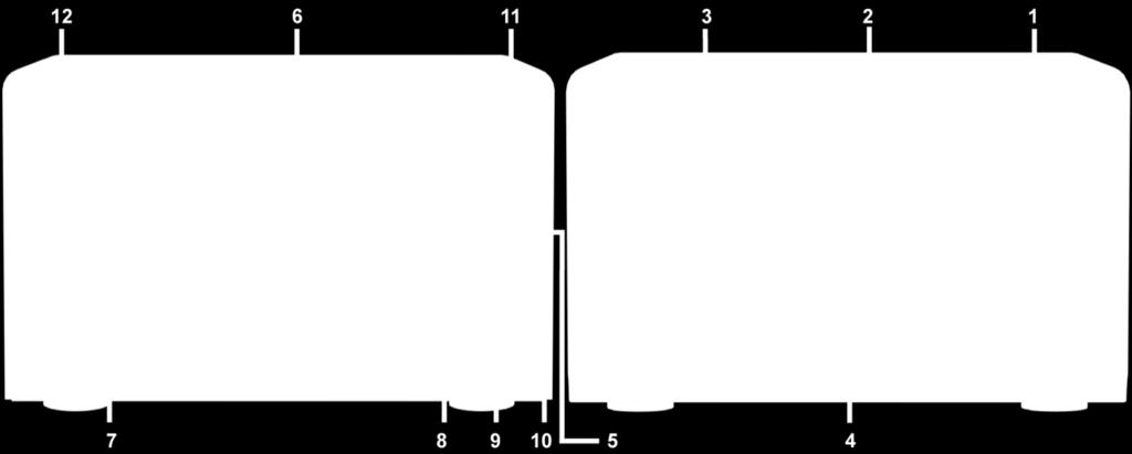 2) LED kijelzők Elülső panel 3) Merevlemeztálca Elülső panel 4) Merevlemeztálca-zár Elülső panel 5) USB-port Hátsó panel 6) Ventilátor Hátsó panel A LED kijelző a belső lemez és a rendszer