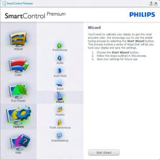 3. Képoptimalizálás Első indítás varázsló A SmartControl Premium telepítését követő első alkalommal automatikusan