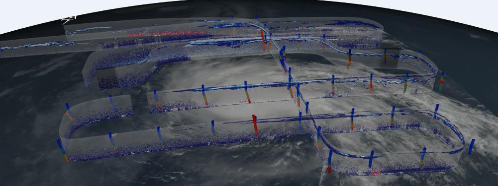 spectacular picture which shows the high intensity vertical motions of warm and humid air in the Karl hurricane.