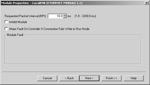 4 Tervezés, üzembe helyezés A master (EtherNet/IP scanner) tervezése Az adatátviteli sebesség beállítása Ebben az ablakban az adatátviteli sebesség állítható be.