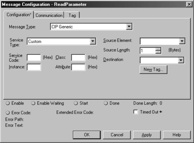 4 Tervezés, üzembe helyezés A master (EtherNet/IP scanner) tervezése Paraméterüzenet küldése Paraméterüzenet küldéséhez a "Message Instruction" (MSG) használható.