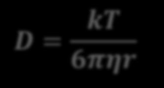 TÖRVÉNYE (térbeli leírás) (-> Onsager-féle lineáris összefüggés) J = D c x DIFFÚZIÓS EGYÜTTHATÓ: Stokes-Einstein összefüggés D = kt 6πηr FICK