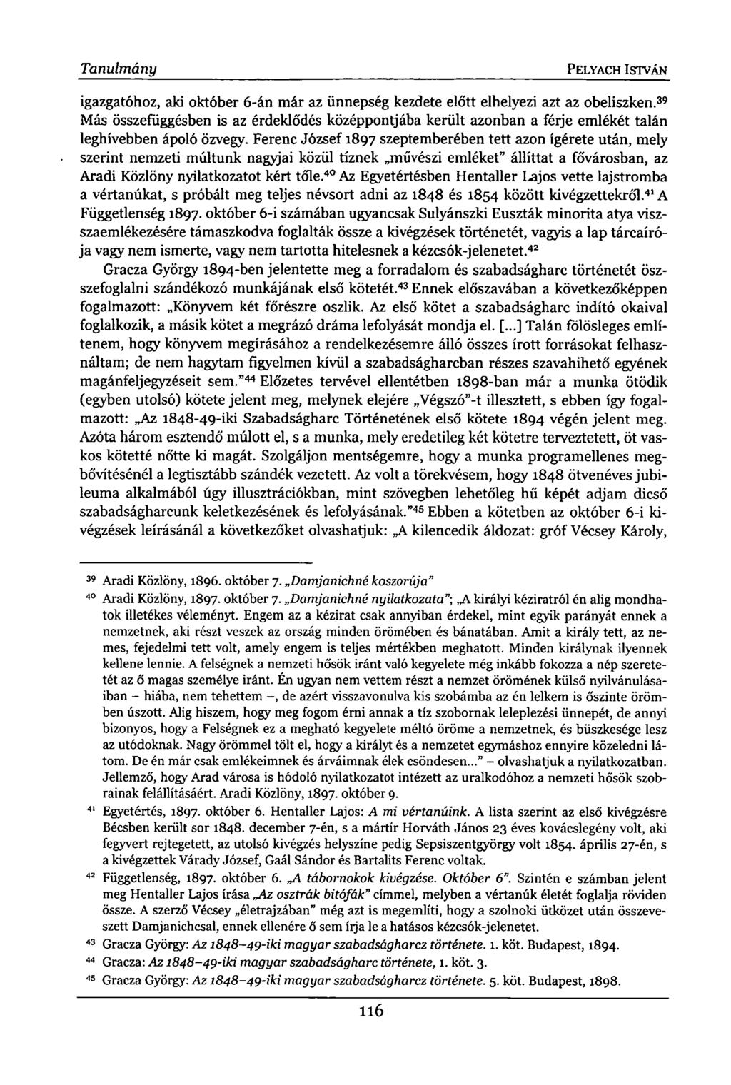 Tanulmány PELYACH ISTVÁN igazgatóhoz, aki október 6-án már az ünnepség kezdete előtt elhelyezi azt az obeliszken.