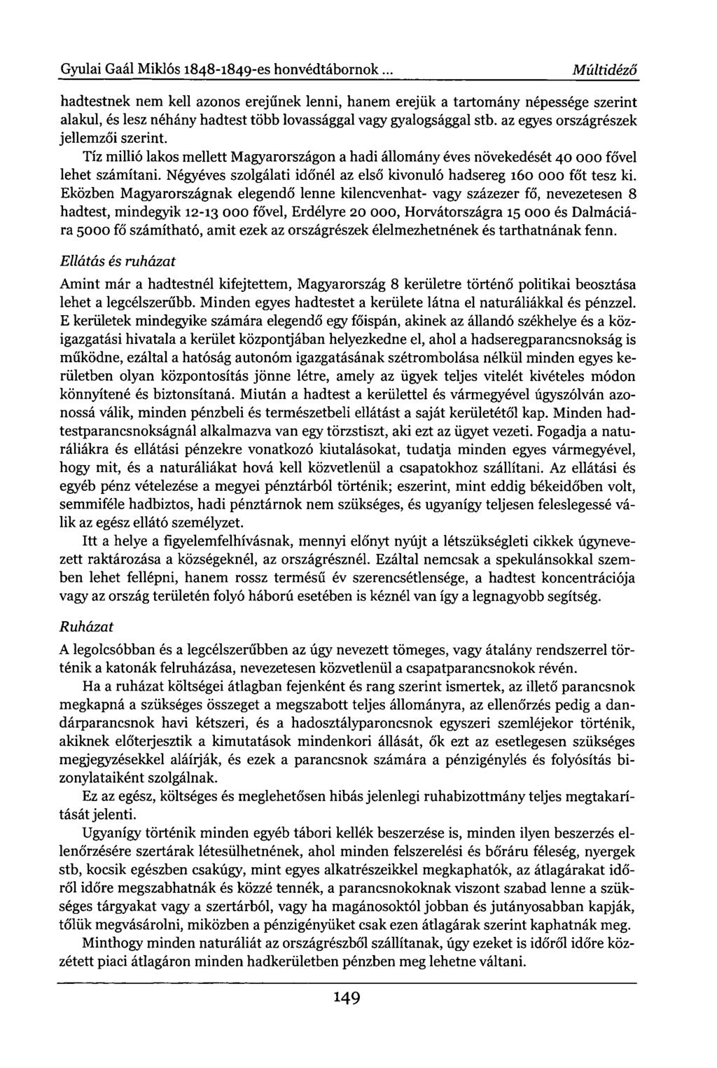Gyulai Gaál Miklós 1848-1849-es honvédtábornok.