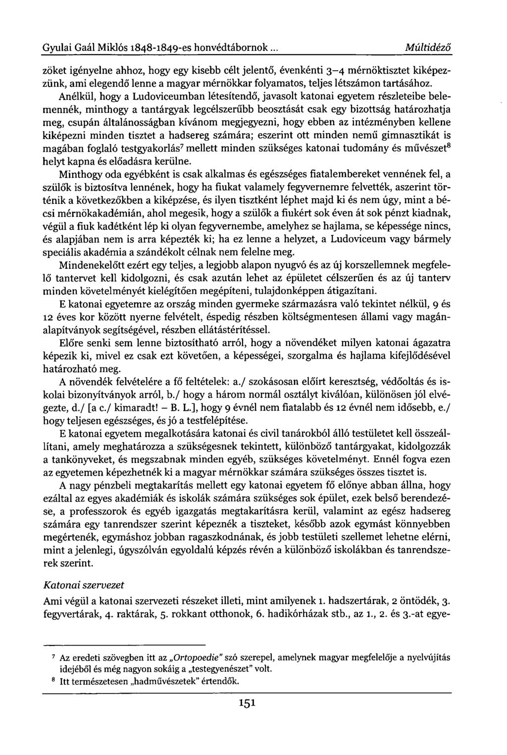 Gyulai Gaál Miklós 1848-1849-es honvédtábornok.