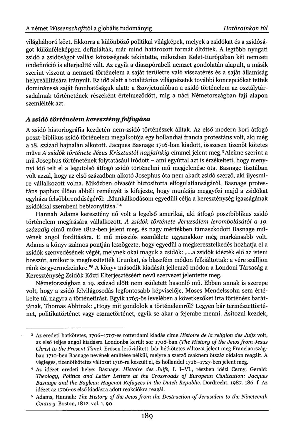A német Wissenschafttó 1 a globális tudományig Határainkon túl világháború közt.