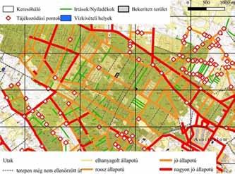 ábra: a képi interpretáció adatai a terepi ellenőrzés után (háttér: geoeye műholdkép 2014.09.06.
