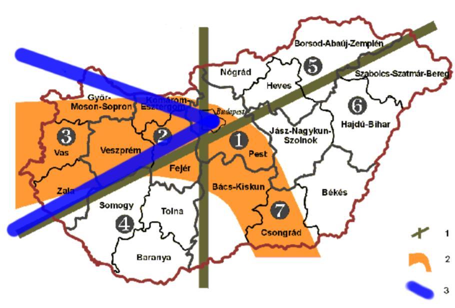 A másik kiaknázandó történelmi lehetőség, hogy a Magyar Kék Banán déli ágát a Budapest, Kecskemét, Szeged tengely jelöli ki (4.ábra).