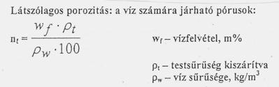 Kapilláris vízfelszívás HIDROTECHNIKAI TULAJDONSÁGOK 5.