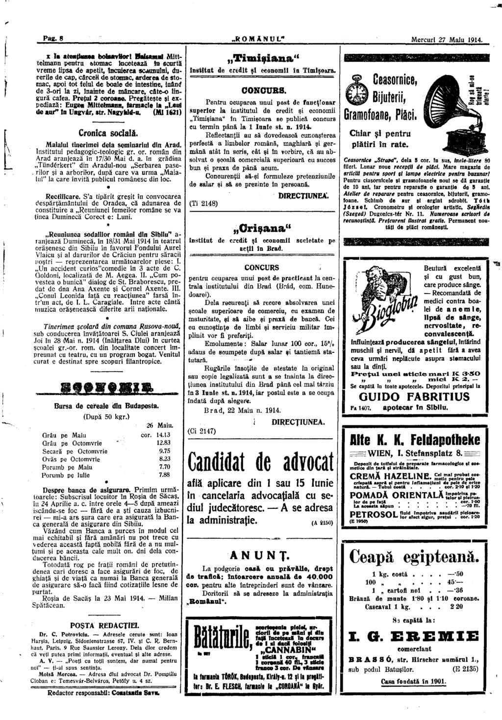 Pag. 8.ROMANUL" Mercur!