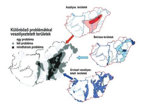 ábra: Nagy árvízvédelmi rendszerek Európában A szélsőségek, az árvizek, belvizek, az aszály előfordulása természet- és társadalom-földrajzi adottságaink törvényszerű következményei.