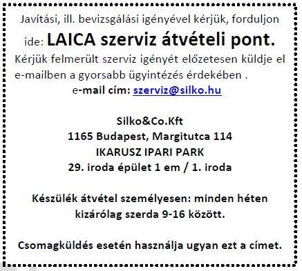JÓTÁLLÁSI JEGY Forgalmazó 1 neve és központi iroda címe: Silko&Co. Kft. 1165 Budapest, Margit u. 114. Forgalmazó posta címe: Silko&Co Kft 1631 Pf:3 Forgalmazó e-mail címe: szerviz@silko.