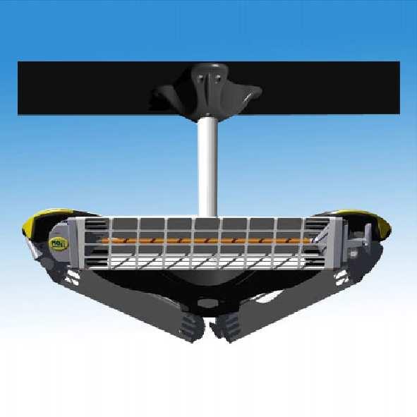 Oldal: 7 ML769 Moel GIROSOLE infrafűtő berendezés, álló kivitel, 3 db 1200 W-os fűtőelem, 230 V, 712x712x2350 mm; 12-18