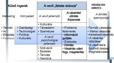 dobozában feldolgozza az információkat és kialakítja a válaszreakciót, majd meghozza a vásárlási döntést. 7.