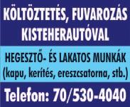 Tel.: 30/981-9191 8011-es Zetor eladó. Csere is érdekel japán kistraktorra. Tel.