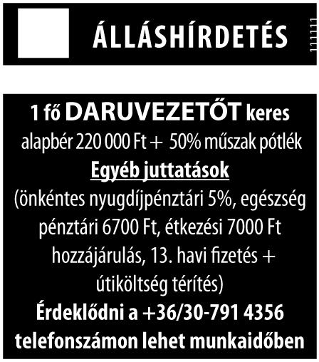 Amit biztosítunk: versenyképes fizetés, cafeteria, szállás, munkába járás, hazautazási támogatás, bérelőleg.