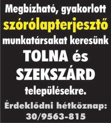 Takarító cég szekszárdi áruházába 8 órás takarítókat keres, délelőtti és délutáni munkavégzésre.