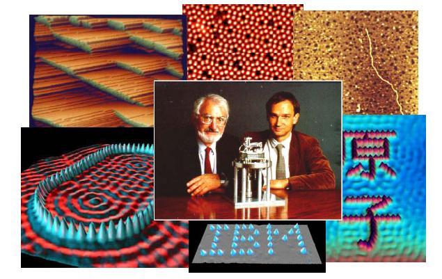 PÁSZTÁZÓ SZONDÁS MIKROSZKÓPOK SPMs mark the beginning of nanotechnology STM (Scanning Tuneling Microscope) 1981: Gerd Binnig, Heinrich Rohrer (IBM, Zürich), Nobel: 1986 (Ernst Ruskával megosztva, aki