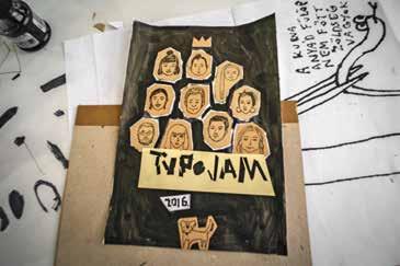 A TYPO- MANIA háromhetes kiállítás és eseménysorozat záró napján bemutatásra került a Bodrog guide fanzine és a Tokaj-plakát is.