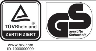 Varnost Nosite primerne zaščitne rokavice. Simbol "GS" pomeni "Geprüfte Sicherheit - Preverjena varnost".