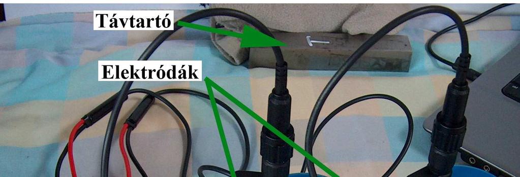 Vizsgálati módszerek elektróda felületének minimum 75%-ának a mintadarab felületével kell érintkeznie. A mérési elrendezést a 18. ábra 