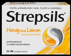Torokfertőtlenítő -16% -22% Strepsils Honey and Lemon szopogató tabletta, 24 db A Strepsils Honey and Lemon szopogató tabletta antibakteriális, gomba-