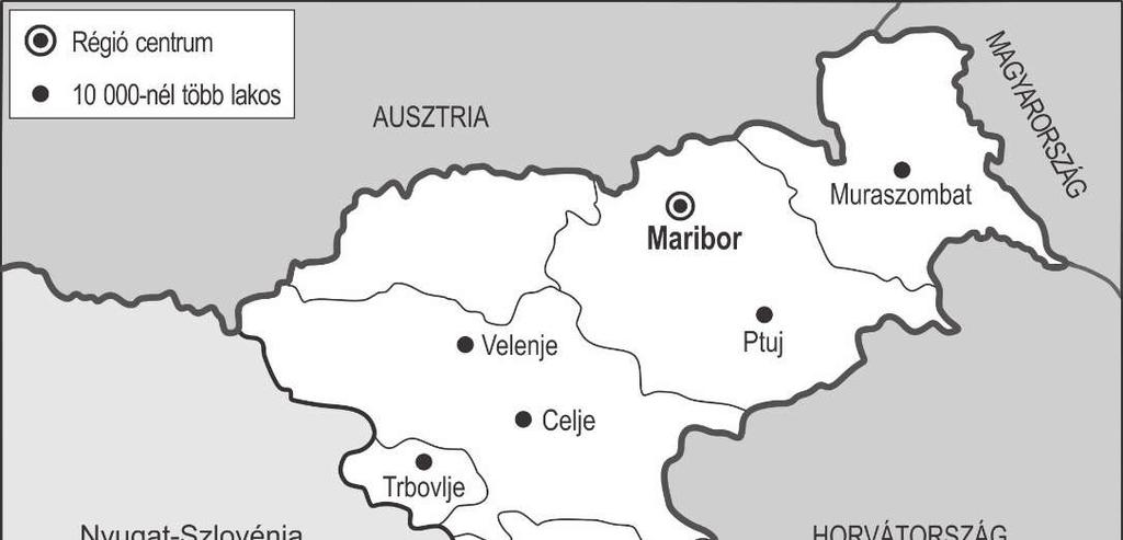 KELET-SZLOVÉNIA Vzhodna Slovenija Általános jellemzők és természeti környezet A régió helyzete európai uniós összehasonlításban, 2011 Kelet-Szlovénia a történeti régiókat tekintve Muravidéket,
