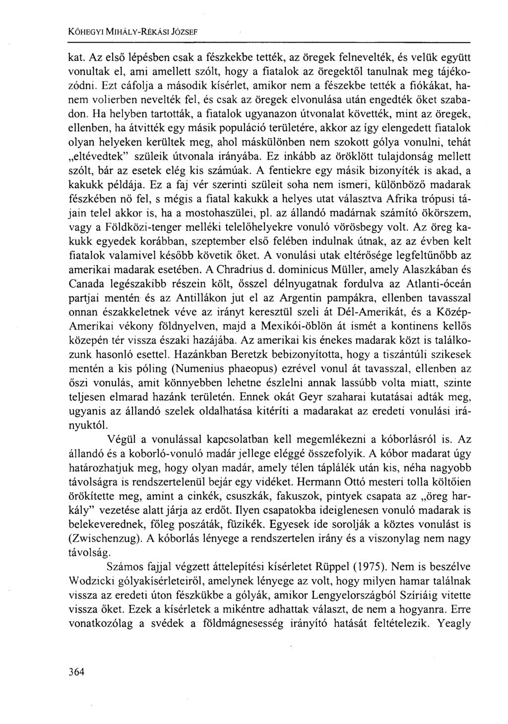 KŐHEGYI MlHÁLY-RÉKÁSI JÓZSEF kat.