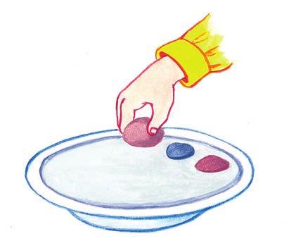 Öntsd a gipszet a tányérba, és hagyd száradni! Várj 2-3 percet, és díszítsd kavicsokkal a tervrajzod alapján! 1. 2. Fúrj a szöggel két lyukat a dísz szélére!