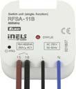 késleltetések (2 mp 60 perc) akár 32 csatornáról is vezérelhető Kapcsolóegység RFSA-61M tápfeszültség: 110 230 V AC/ 50 60 Hz, 12-24 V DC terhelés: 16 A késleltetések (2 mp 60 perc) akár 32
