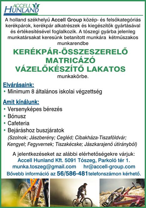 Pályakezdőknek betanulási lehetőséget biztosítunk. Érdeklődni: +36 30 584 9566 A ceglédi Kovácsüzem állást kínál az alábbi munkakörökben: kovácsgép kezelő, betanított présgépkezelő.