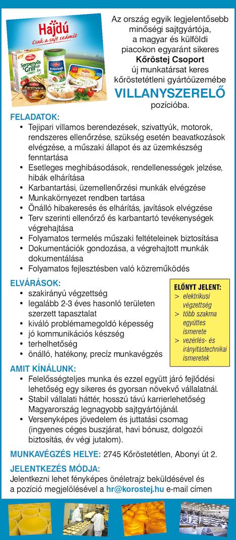 Jelentkezni: +36 30 296 1109 MINŐSÉGI munkavégzésére keresünk kollégát Ceglédre, könynyen végezhető, egyszerű feladatok elvégzésére. Előny: termelésben szerzett tapasztalat.