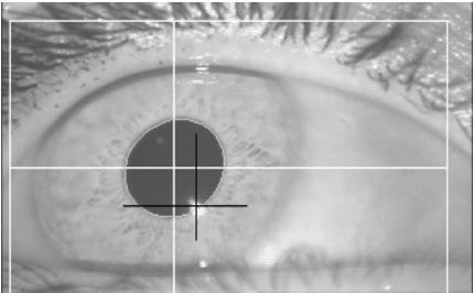 Videokamera alapú eye-tracker működési elve Pupilla középpontja
