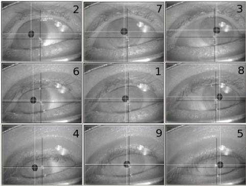 Videokamera alapú eye-tracker működési elve Kalibráció x x x x x x x x x