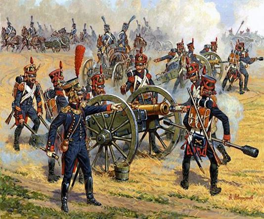 századi brit ágyúk egy tucat emberrel, a napóleoni háborúkban alkalmazottak már mindössze 5 emberrel is működtethetőek lettek.