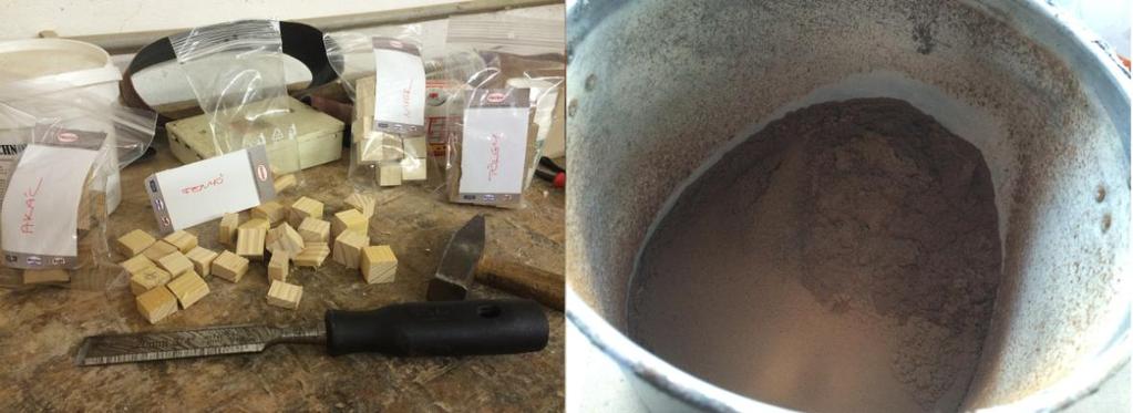 5.2 Gyakorlati bemutatás A mérések megkezdése előtt, elő kellett készíteni a mintákat. A mintadarabok előállítása során fontos, hogy minél jobban ki tudjuk küszöbölni a faanyag inhomogenitását.