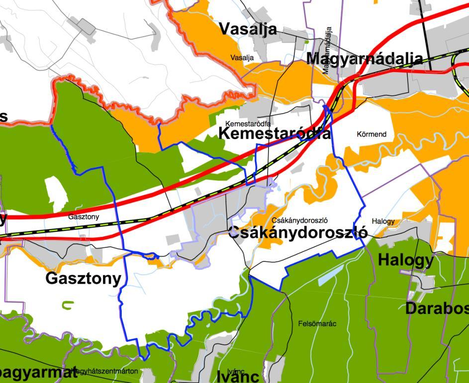 A megyei terv nem alkot saját előírásrendszert a területfelhasználási kategóriákat illetően, így a terület lehatárolások pontosításán túl az OTrT előírásai érvényesek.