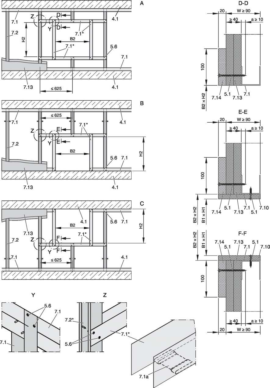 Aknafalak fém tartószerkezettel 5.10 Aknafalak fém tartószerkezettel 95.