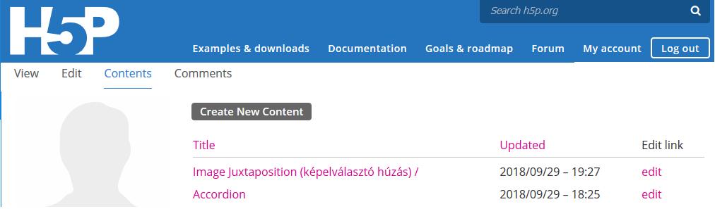 H5P tevékenység hozzáadása - embed