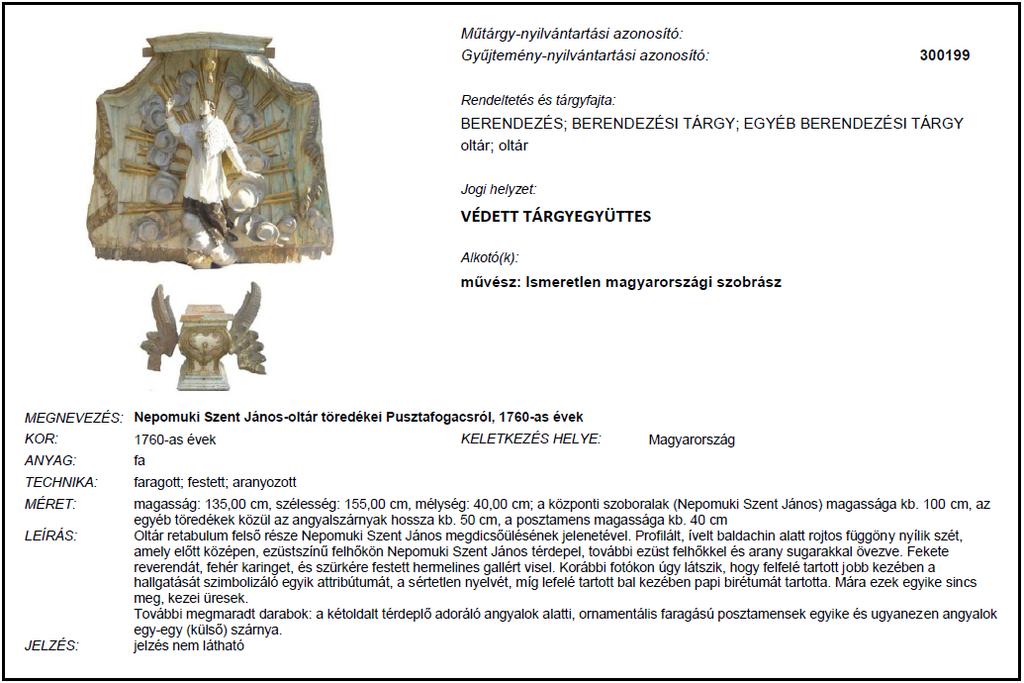 rendelkező levelet a Műtárgyfelügyeleti Iroda védési eljárás alá vonta, biztosítva evvel többek között a rendőrségi nyomozás során a kiemelt helyzetét is.