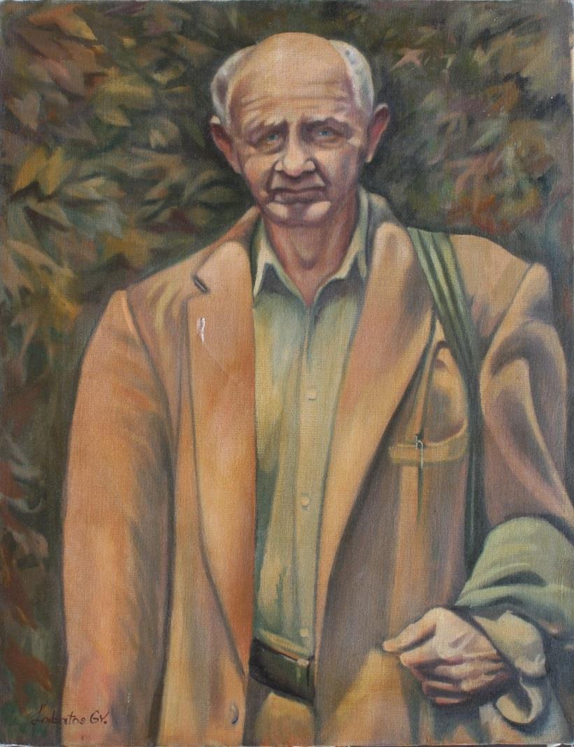 A festmény adatai Szerző: Lakatos György A mű címe: Hamvas Béla Mérete: 90 x 70 cm Technikája: olaj Hordozója: vászon L.t.sz.: 98.7.1 Őrzési helye: Petőfi Irodalmi Múzeum A festmény állapotának felmérése átvételkor: A festmény restaurált állapotban van.